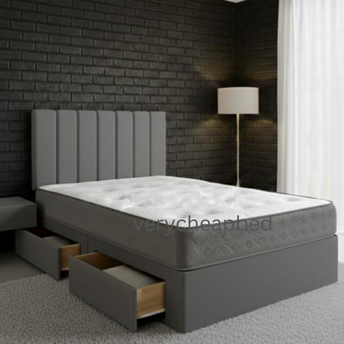 Divan bed with mattress - mattress, &