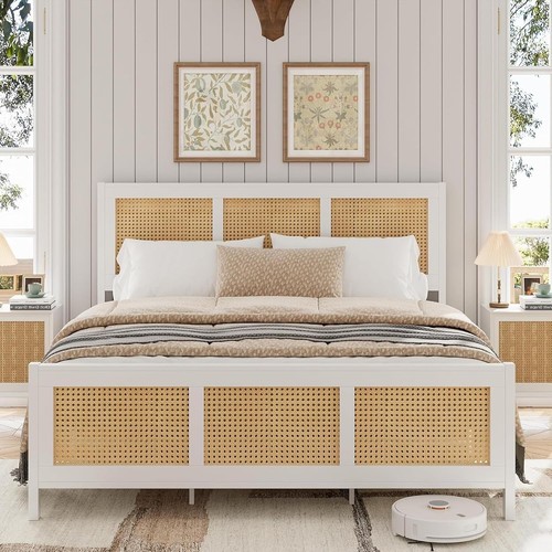 Double metal bed frame strong - bed,