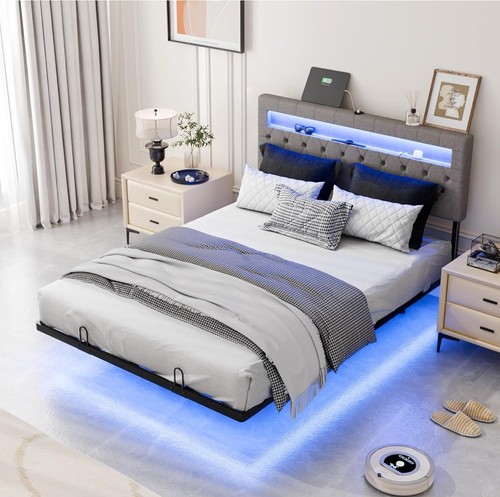Double bed frame with - bed,
