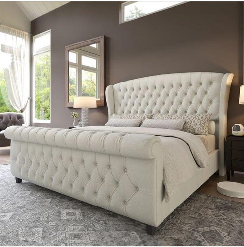 Luxury tulip wing sleigh - sleigh, bed