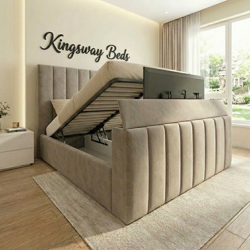 Panel upholstered bed frame - upholstered,